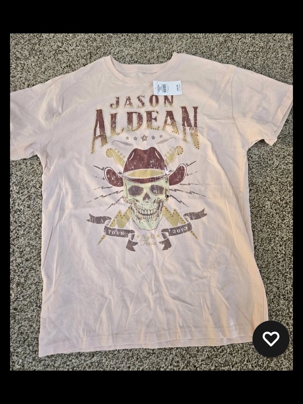 Jason Aldean Graphic Short Sleeve Tee - Light Pink